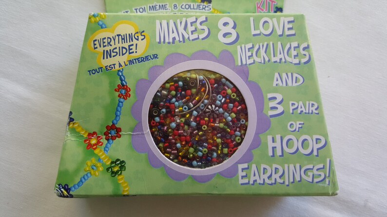 Create Your Own Design Jewelry Multicolored Beads, Make Your Own Jewelry Hoop Earring And Love Necklace Kit