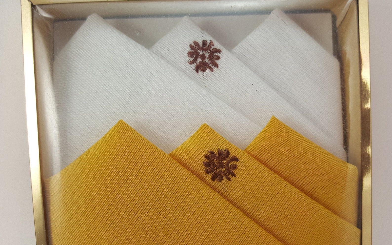 Vintage Men's Permanent Press Handkerchiefs Hand Loom Etsy