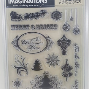 Creative Imaginations # 21749 "Merry & Bright" Clear Postzegels