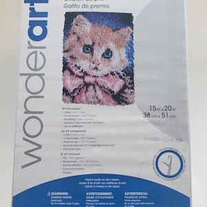 Caron WonderArt &quot;Prize Kitty&quot; Latch Hook Kit - Open Box