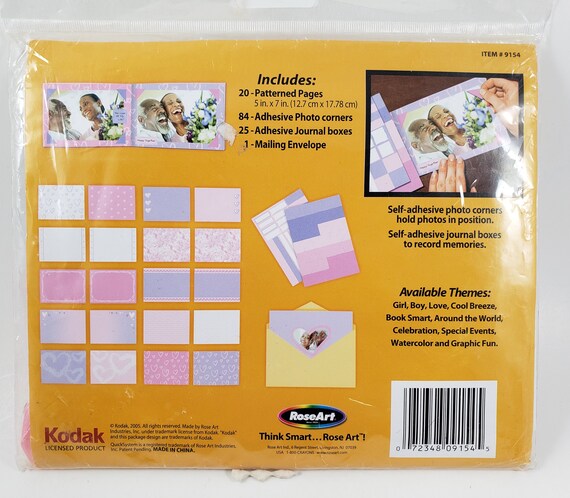 Kodak Photo Memories - 5x7 - Designer BRAG BOOK Album Kit- BOOK SMART - NEW