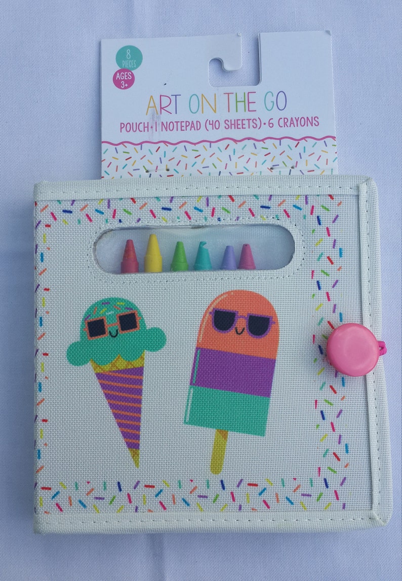 Drawing Kit With Crayons And Drawing Paper In A Pouch Take Your Art To Go Art On The Go