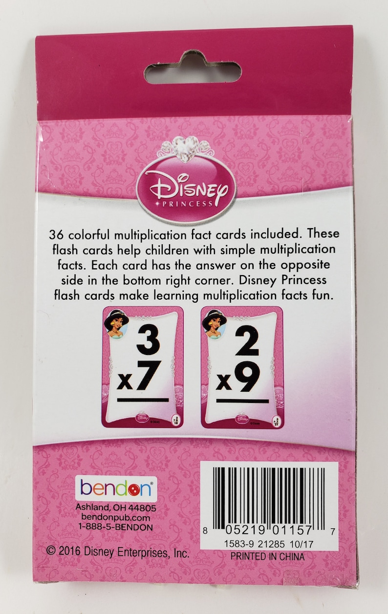 Princess Multiplication Table Disney Princess Multiplication Learning Cards - Etsy