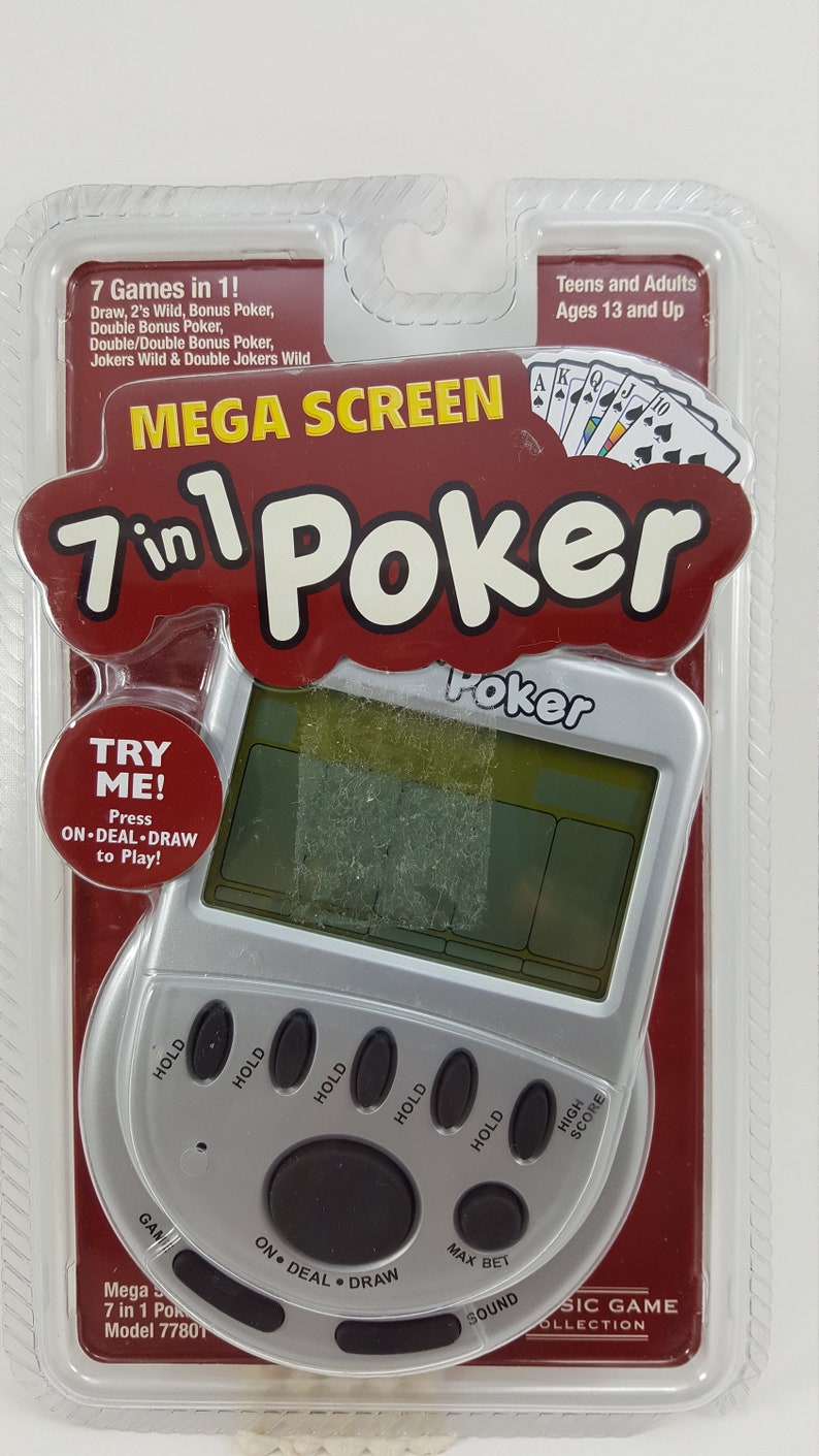 big screen poker handheld game