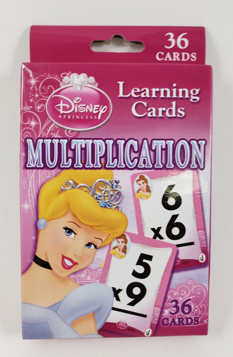 Princess Multiplication Table Disney Princess Multiplication Learning Cards - Etsy