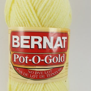 Bernat Pot O Gold Yarn &quot;Lemon&quot; Yarn - 2 Skeins