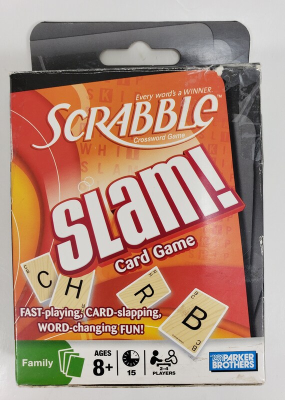 Scrabble Slam Carte Jeu Mots croisés Family Fun mots Fast-Paced Voyage HASBRO Neuf 