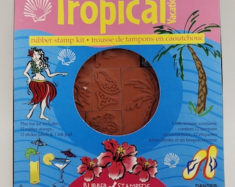 Rubber Stampede "Tropical Vacations" Kit timbro in gomma