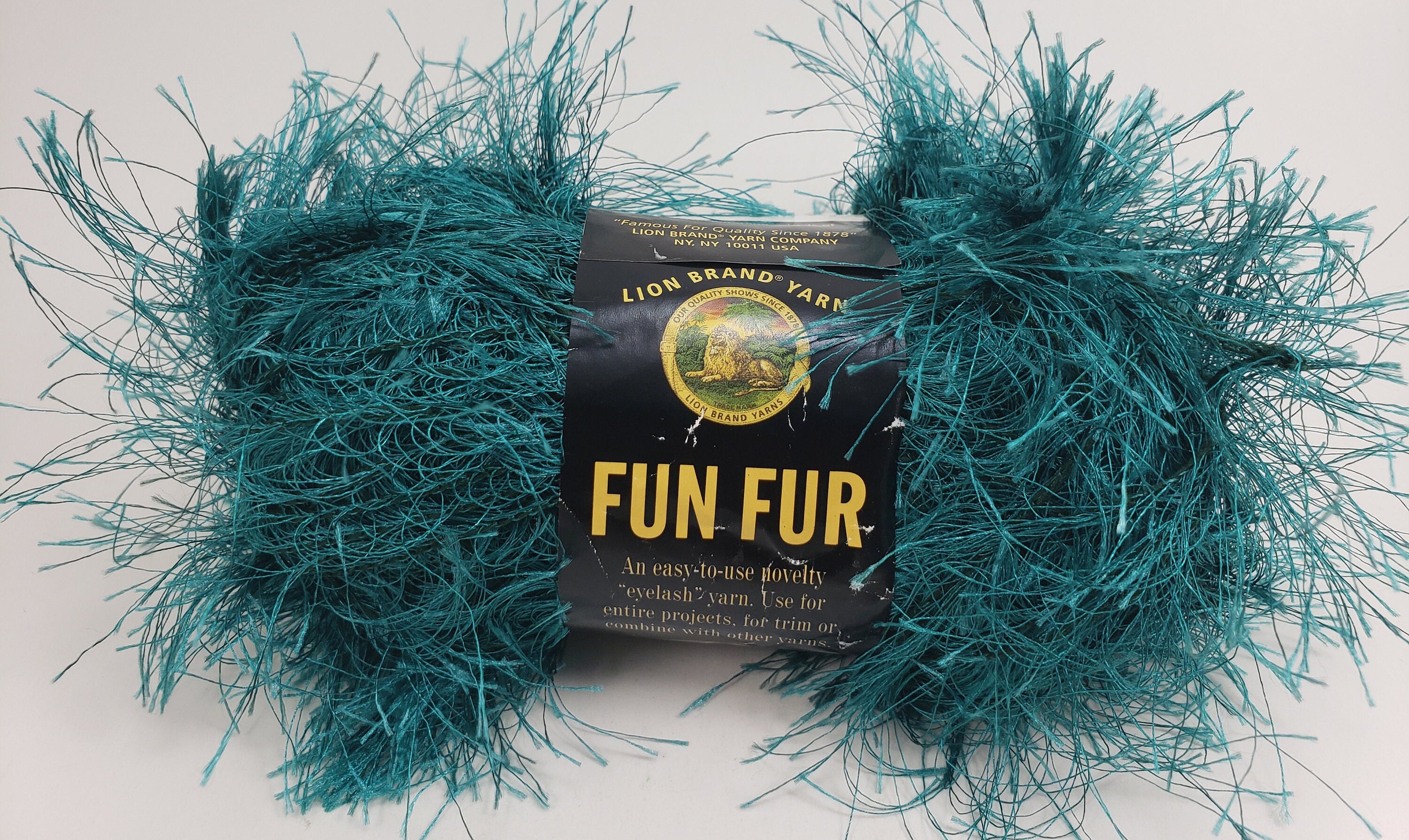 Lion Brand Fun Fur # 170 "Peacock" Yarn - 3 Skeins