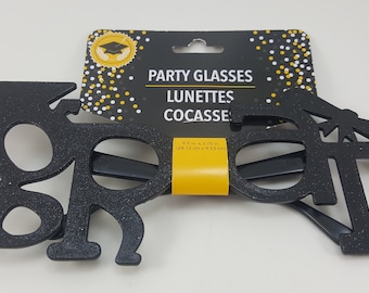 Schwarze Abiturienten Kunststoff Party Brille