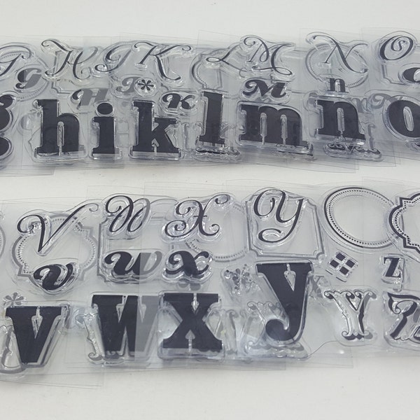 Clear Alphabet Stamps Etsy