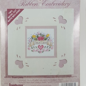 Janlynn Embellished Cross Stitch # 21-13 &quot;True Love&quot; Kit