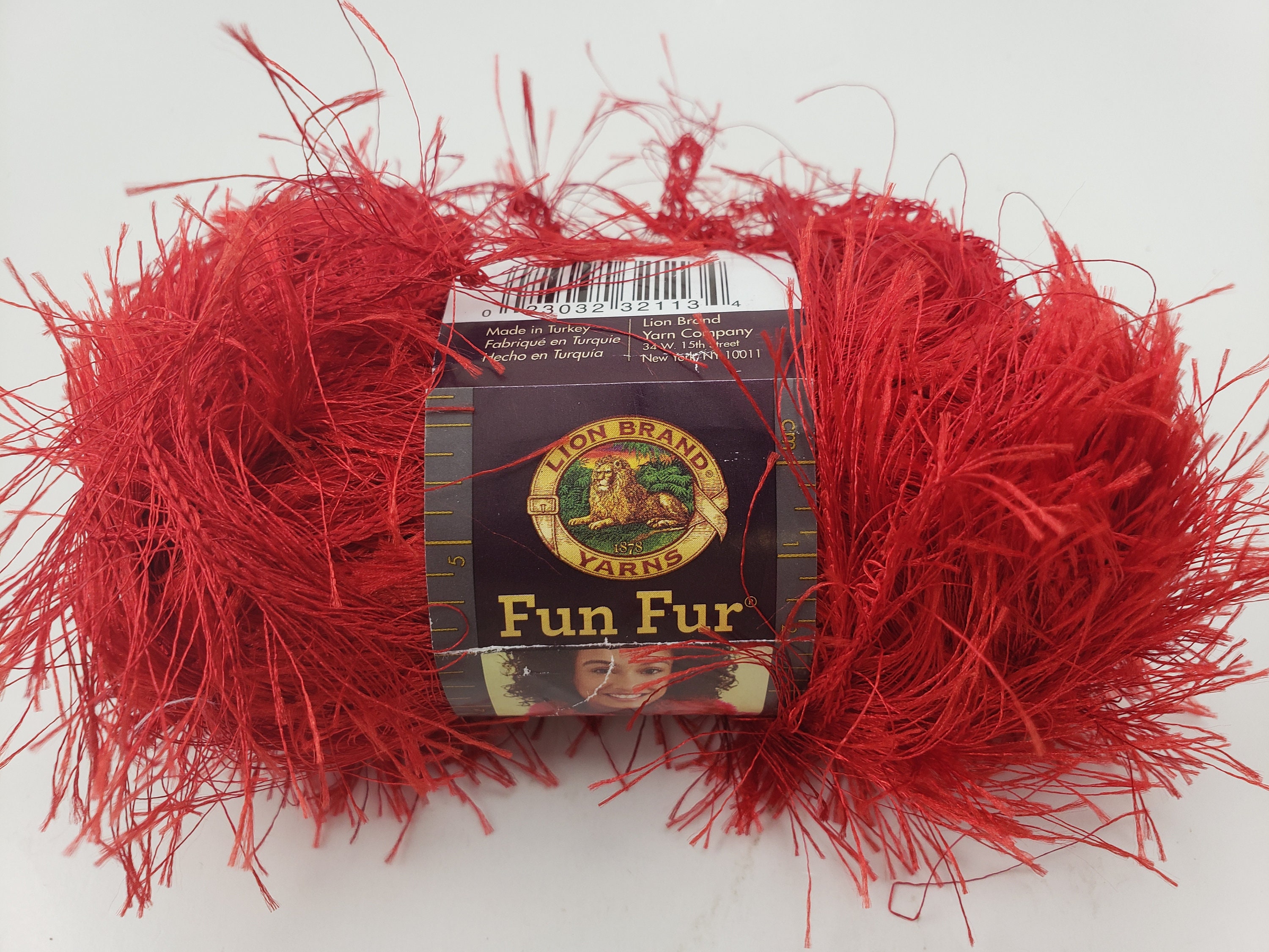 Lion Brand Fun Fur 113 red Yarn 2 Skeins - Etsy
