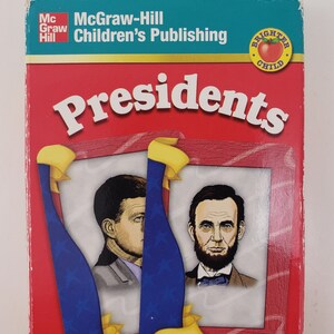 Jogo de cartas Mc Graw-Hill Brighter Child 2002 "PRESIDENTS" - Usado