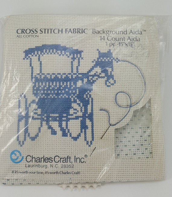 Charles Craft 14 Count Ivory Aida Cross Stitch Fabric 100% Cotton 12" x 18" 