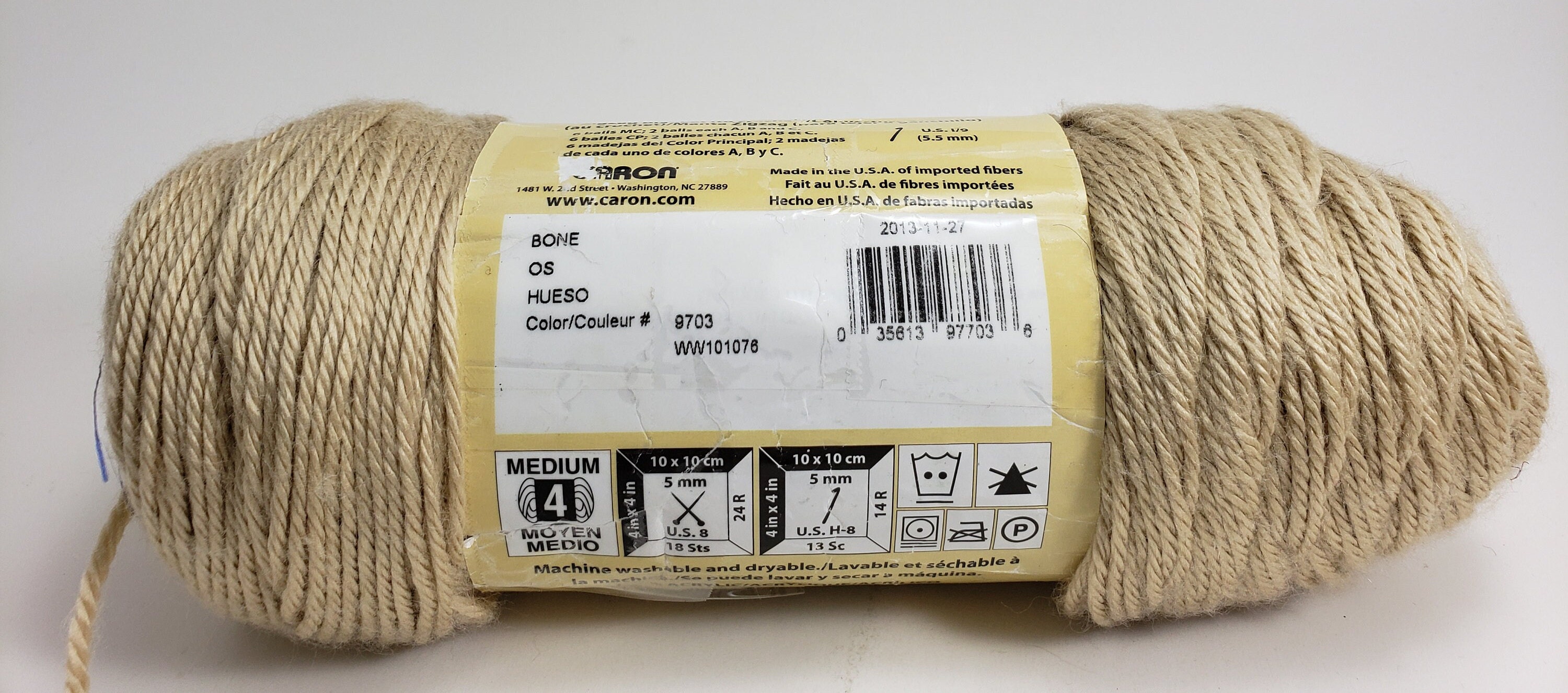 Caron Simply Soft 9703 bone Yarn 