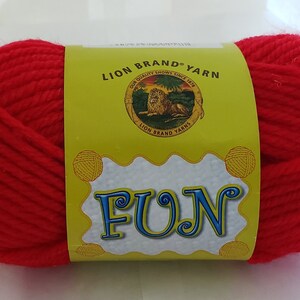 Lion Brand Fun # 113B &quot;Red&quot; Yarn