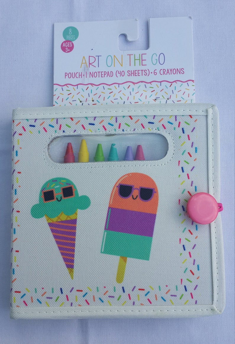 Drawing Kit With Crayons And Drawing Paper In A Pouch Take Your Art To Go Art On The Go
