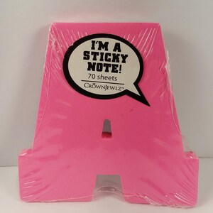 Crown Jewlz "I'm A Sticky Note" Letter "A" Pink 70 Sheets Paper Pad
