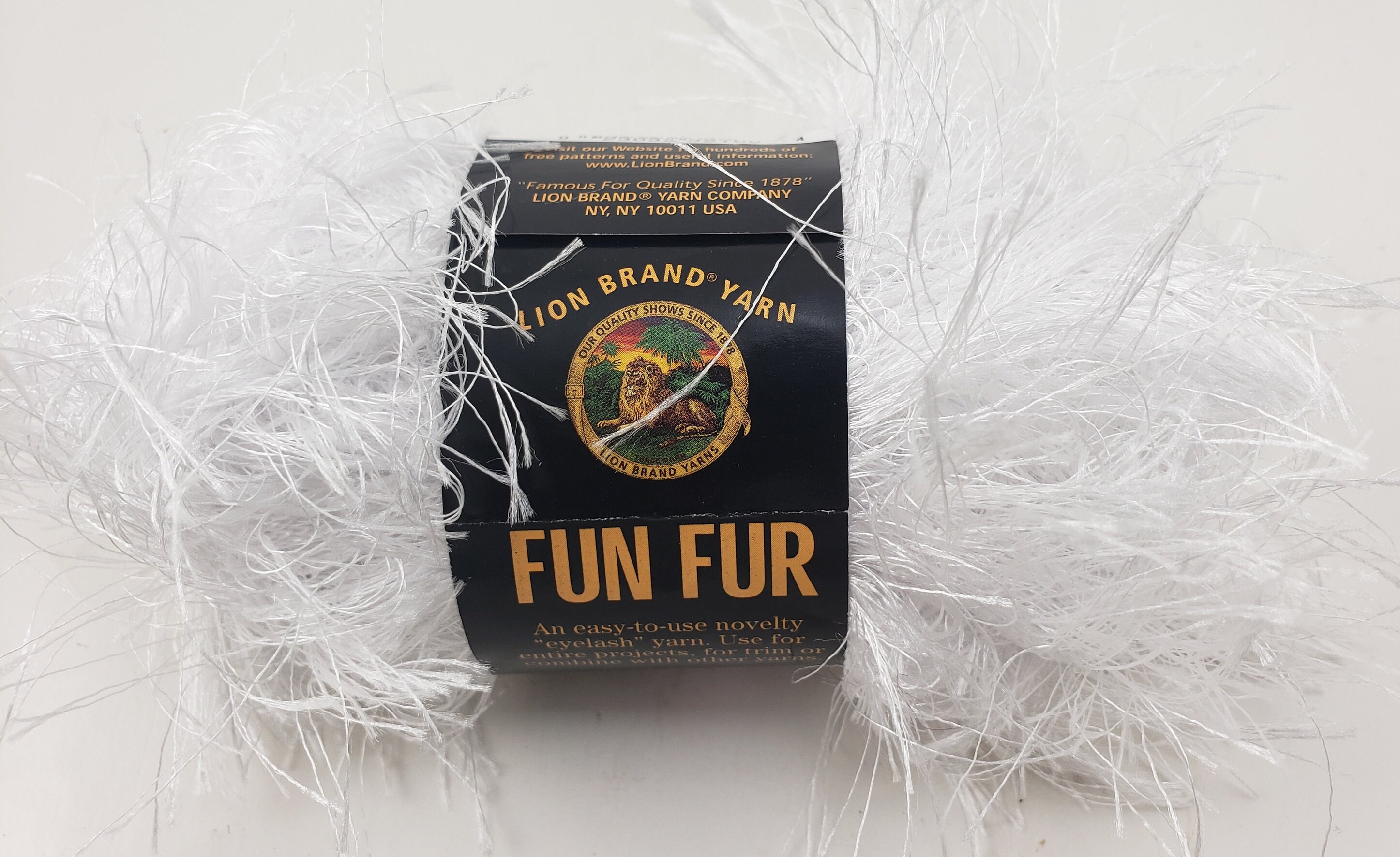 Lion Brand Fun Fur Yarn - White, Multipack of 24