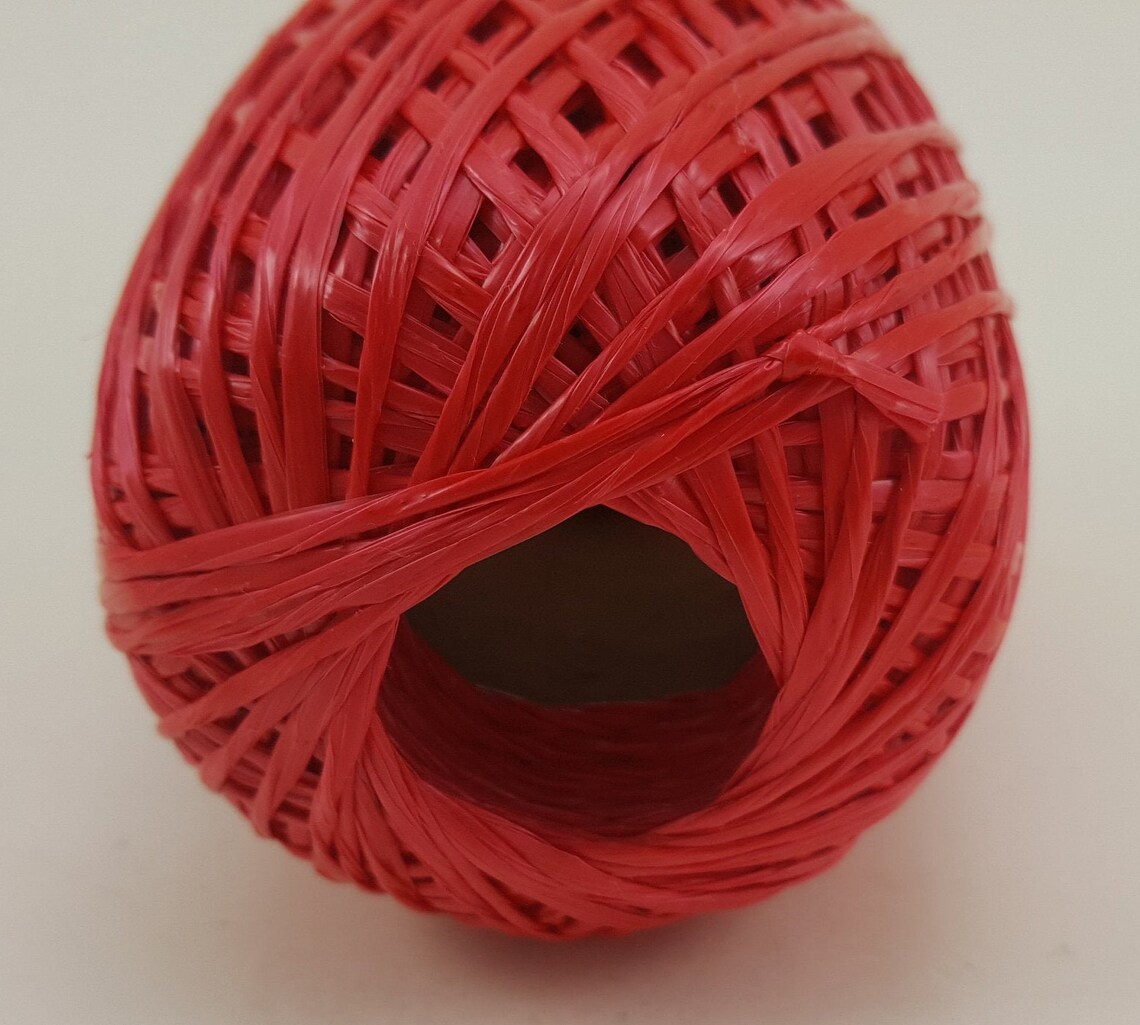 Red Plastic Cord MacrameCrochet Cord Knitting Cord 2 Etsy