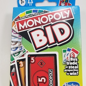 Juego de cartas Monopoly Bid de Hasbro Gaming