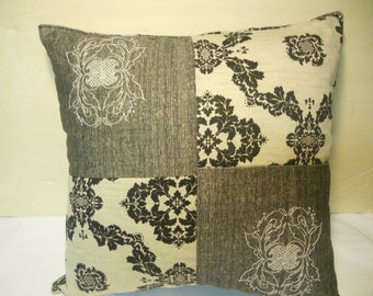 Handmade Machine Embroidered Decorative Throw Pillow