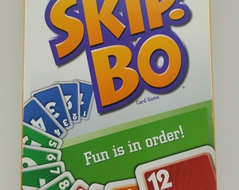 1992 SKIP BO DELUXE Card Board Game - Complete Boxed Set with Instructions  - Challenging Family Game - All Ages Family Game Night - Gift