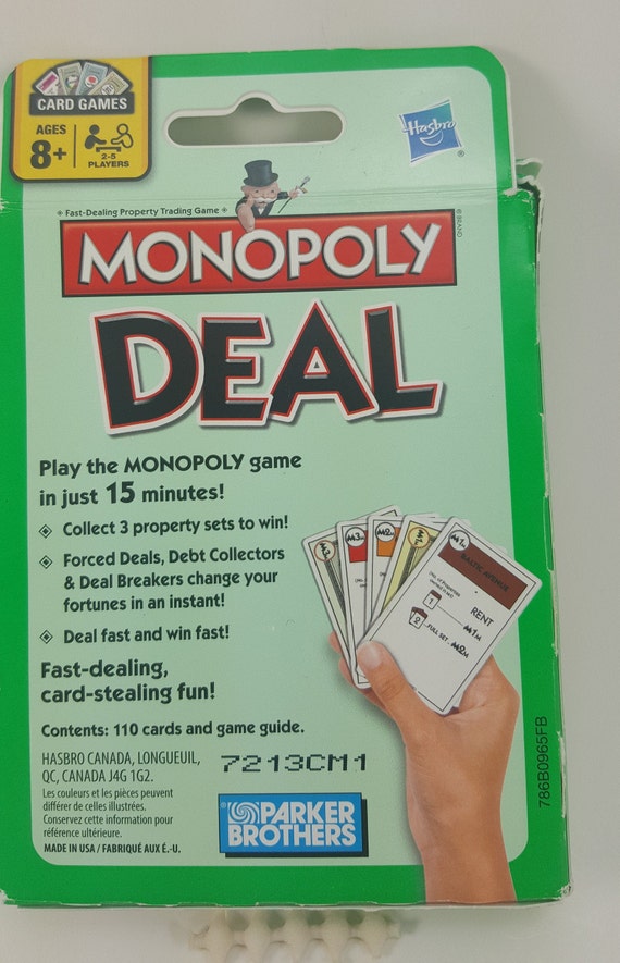 MONOPOLY Deal Card Game pour Familles et Enfants 8+, France