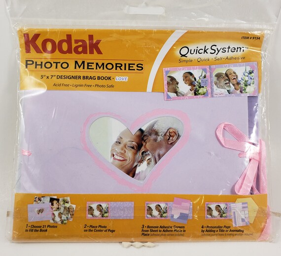 Kodak Photo Memories - 5x7 - Designer BRAG BOOK Album Kit- BOOK SMART - NEW