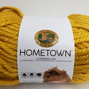 Lion Brand Hometown # 159 &quot;Madison Mustard&quot; Yarn - 2 Skeins