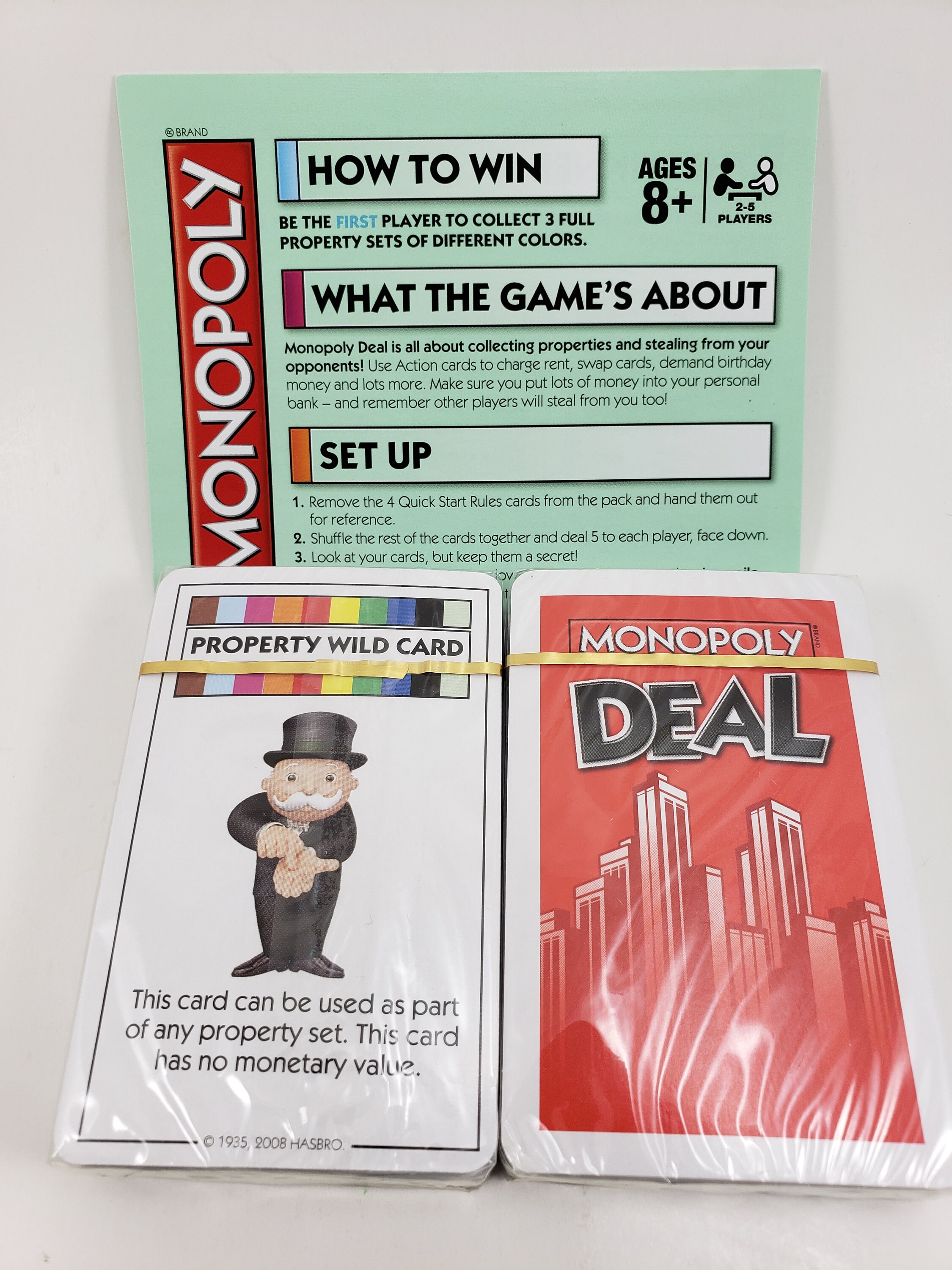 Parker Brothers Hasbro 2008 Monopoly Deal Card Game - Etsy