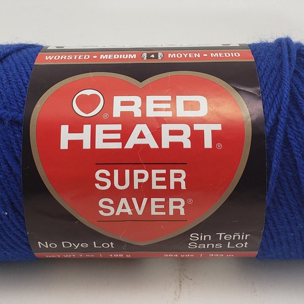 Red Heart Super Saver # 0385 "Royal" 100% Acrylic Yarn