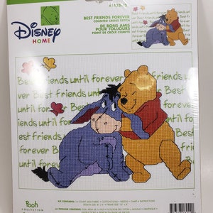 Janlynn Disney # 1132-42 Pooh &quot;Best Friends Forever&quot; Counted Cross Stitch Kit