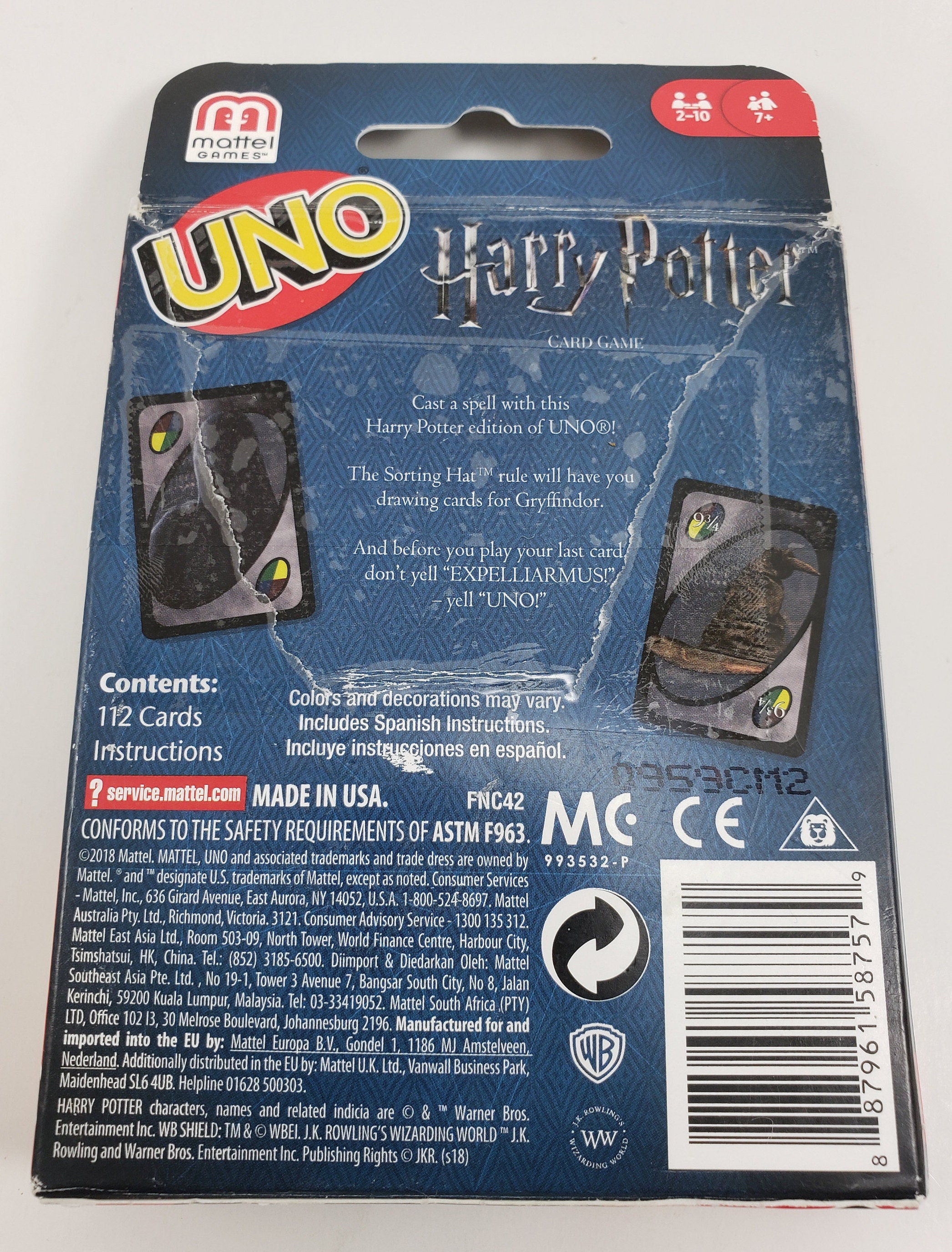 UNO Harry Potter Card Game Mattel Card Game Family Fun Card Etsy