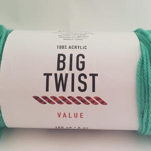 Big Twist Value 100% Acrylic &quot;Jade Green&quot; Yarn