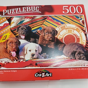 Cra Z Art Puzzlebug # 5520 &quot;Five Labrador Retriever Amigos&quot; 500 Pieces Puzzle