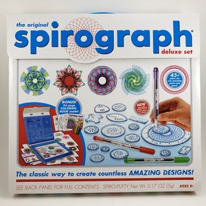 ハスブロ カフーツ オリジナル スピログラフ デラックス 45+ ピース セット ボーナス 24 ページ ぬり絵ブック & 色鉛筆 8 本付き - 中古
