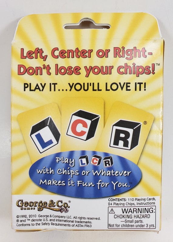 The Original And LCR Left Center Right Card Game Pre, 49 OFF