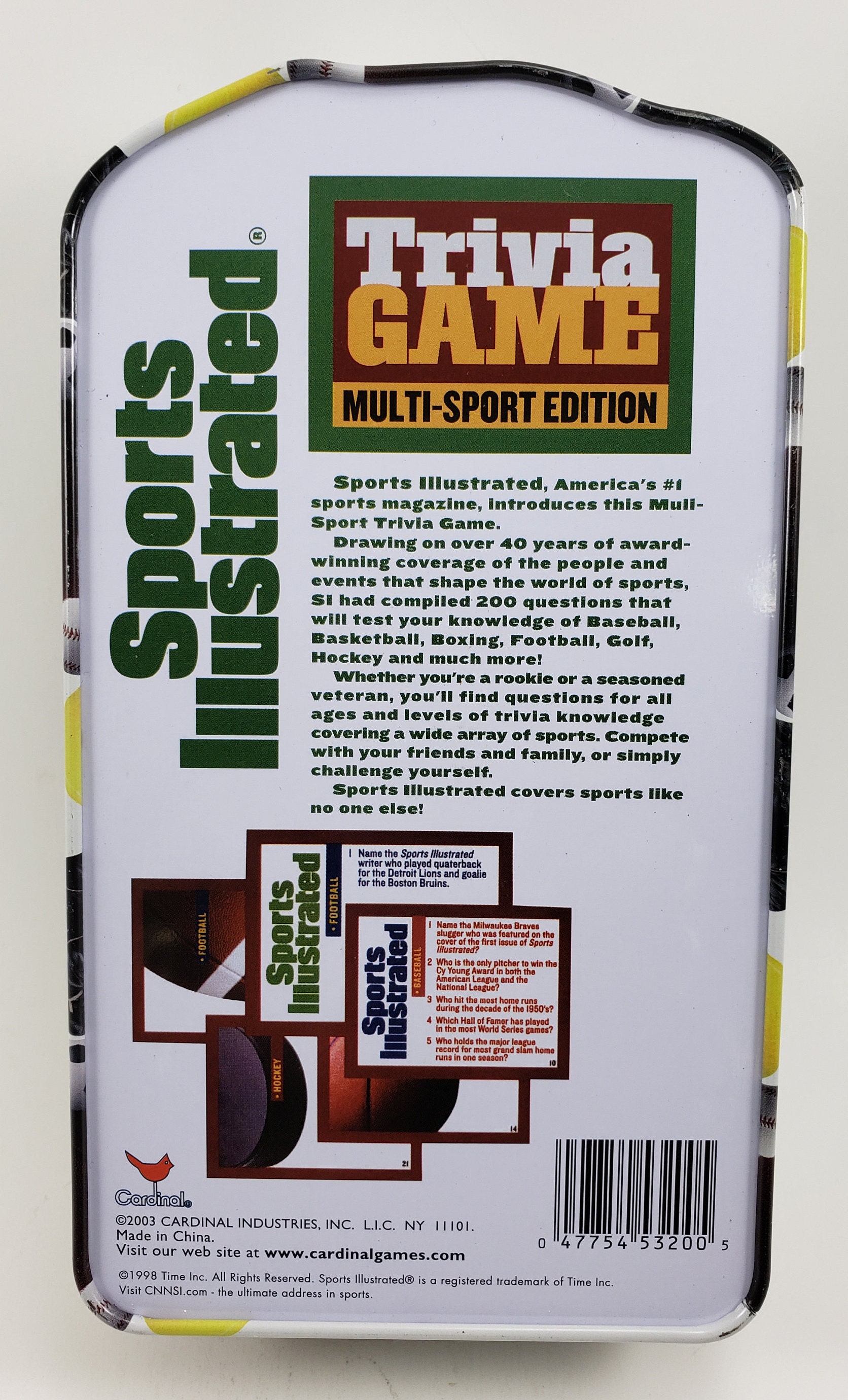 Sports Illustrated Trivia Game Multi Sport Edition Game in A Etsy UK