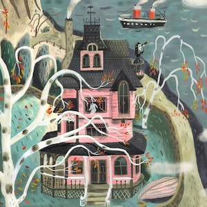 All at sea No.2. A limited edition giclee print of an original illustration.