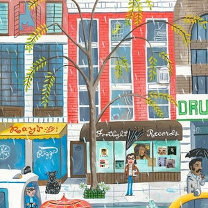 Footlight Records, Greenwich Village, NYC. A limited edition giclee print. image 1