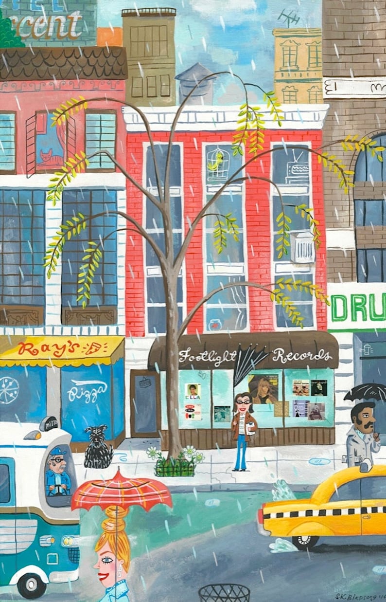 Footlight Records, Greenwich Village, NYC. A limited edition giclee print. image 1