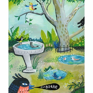 Birdbath. A limited edition giclee print. image 2