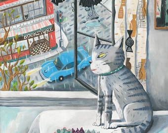 Rita on a rainy afternoon. A limited edition giclee print.