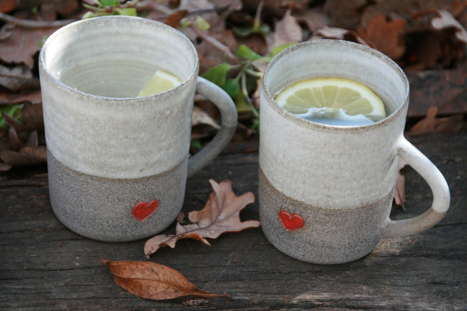 Coffee Mug Clay Coffee Mug Pottery Coffee Mug With a Red Etsy
