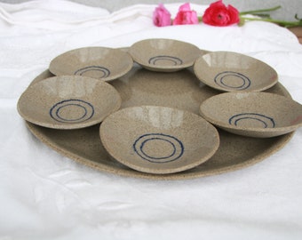 Passover plates set  - Passover gift idea -Passover ceramic plate -  Jewish Passover dishes -  Pesach Plate Judaica