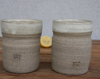Set of two coffee mugs, pottery coffee mugs, stoneware mug set, rustic coffee mug, coffee mug set, ceramic tea mug, ceramic tea cup