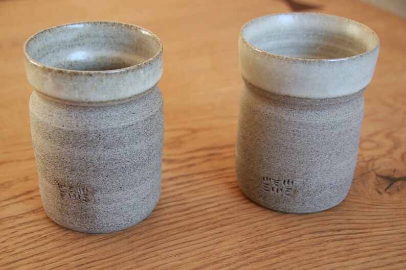 Set of two coffee mugs, pottery coffee mugs, stoneware mug set, rustic coffee mug, coffee mug set, ceramic tea mug, ceramic tea cup image 4