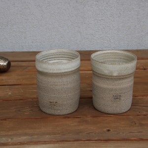 Set of two coffee mugs, pottery coffee mugs, stoneware mug set, rustic coffee mug, coffee mug set, ceramic tea mug, ceramic tea cup image 5